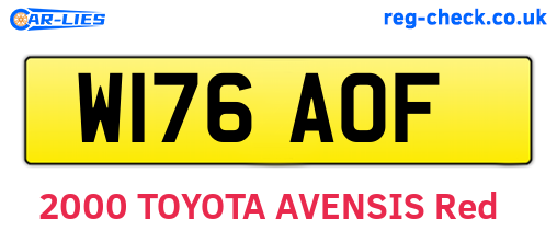W176AOF are the vehicle registration plates.