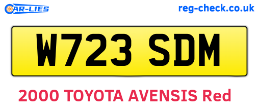 W723SDM are the vehicle registration plates.