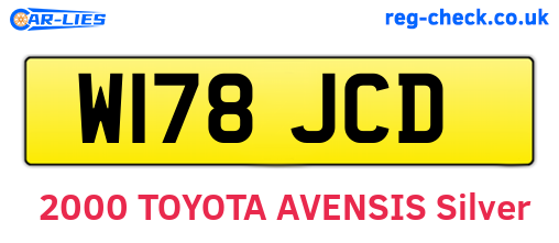 W178JCD are the vehicle registration plates.