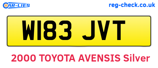 W183JVT are the vehicle registration plates.