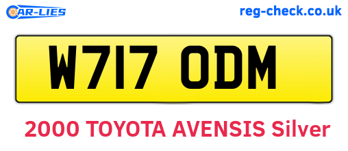 W717ODM are the vehicle registration plates.