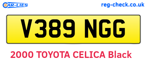V389NGG are the vehicle registration plates.