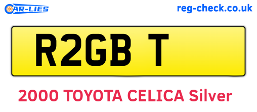 R2GBT are the vehicle registration plates.