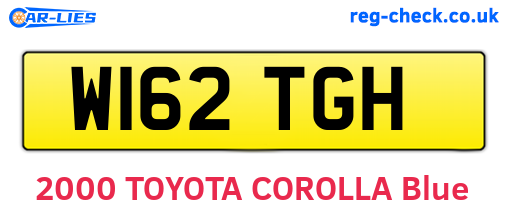 W162TGH are the vehicle registration plates.