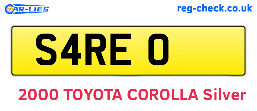 S4REO are the vehicle registration plates.