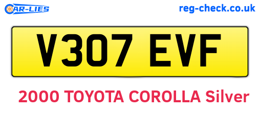 V307EVF are the vehicle registration plates.