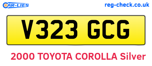 V323GCG are the vehicle registration plates.