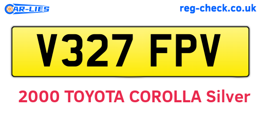 V327FPV are the vehicle registration plates.