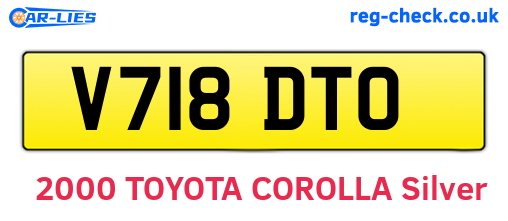 V718DTO are the vehicle registration plates.