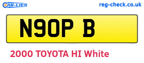 N9OPB are the vehicle registration plates.