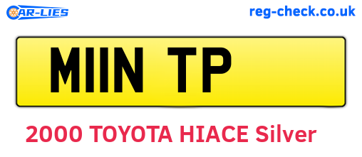 M11NTP are the vehicle registration plates.