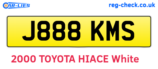 J888KMS are the vehicle registration plates.