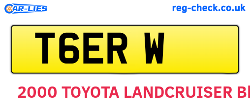 T6ERW are the vehicle registration plates.