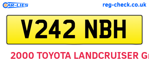 V242NBH are the vehicle registration plates.