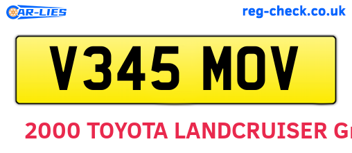 V345MOV are the vehicle registration plates.