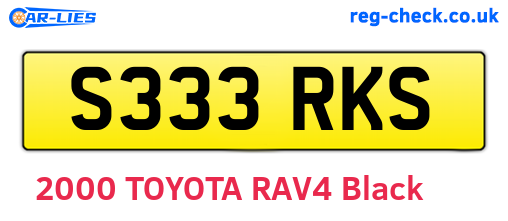 S333RKS are the vehicle registration plates.