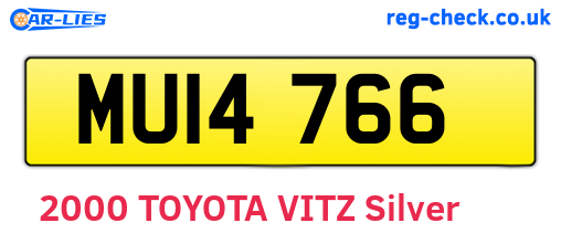 MUI4766 are the vehicle registration plates.