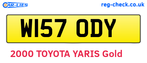 W157ODY are the vehicle registration plates.