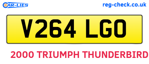 V264LGO are the vehicle registration plates.