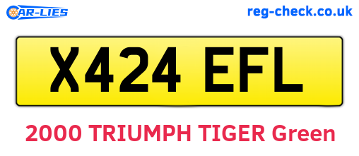 X424EFL are the vehicle registration plates.