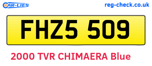 FHZ5509 are the vehicle registration plates.