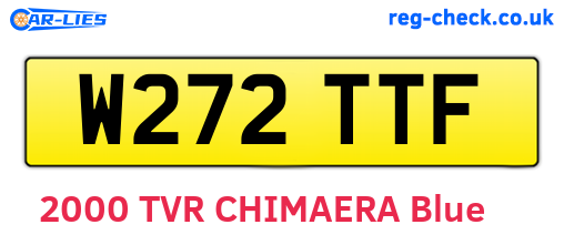 W272TTF are the vehicle registration plates.