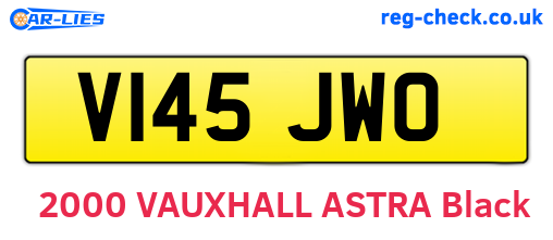V145JWO are the vehicle registration plates.