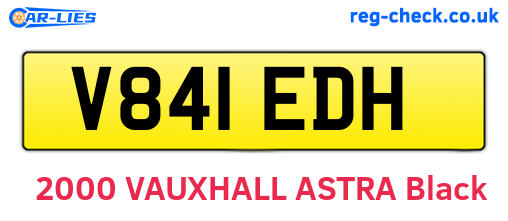 V841EDH are the vehicle registration plates.