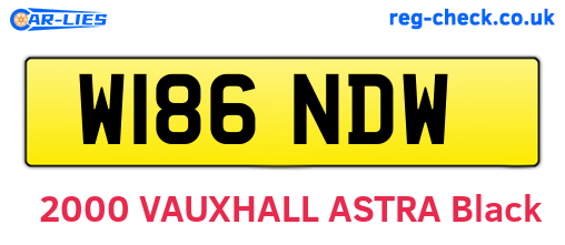 W186NDW are the vehicle registration plates.