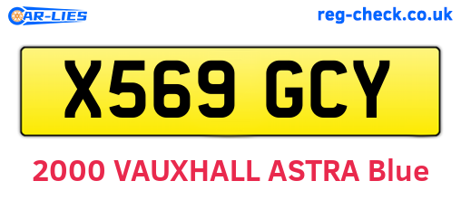 X569GCY are the vehicle registration plates.