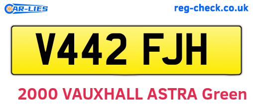V442FJH are the vehicle registration plates.