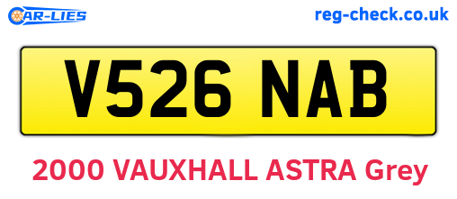 V526NAB are the vehicle registration plates.