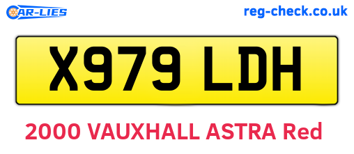 X979LDH are the vehicle registration plates.