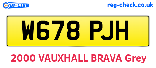 W678PJH are the vehicle registration plates.