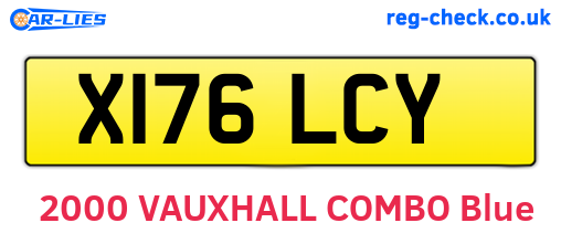 X176LCY are the vehicle registration plates.