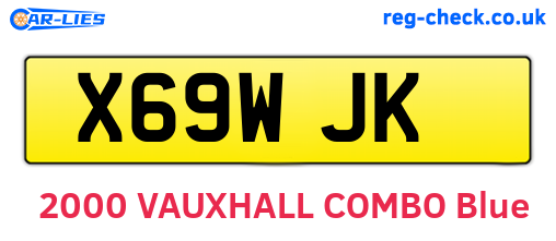 X69WJK are the vehicle registration plates.