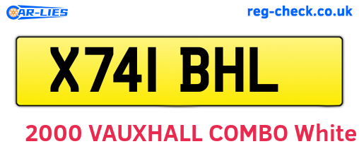 X741BHL are the vehicle registration plates.