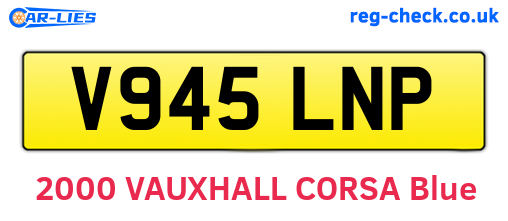 V945LNP are the vehicle registration plates.