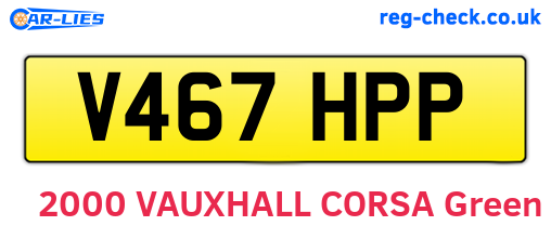 V467HPP are the vehicle registration plates.
