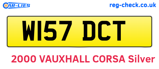 W157DCT are the vehicle registration plates.