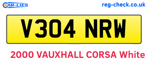 V304NRW are the vehicle registration plates.