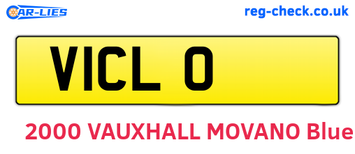 V1CLO are the vehicle registration plates.