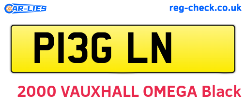 P13GLN are the vehicle registration plates.