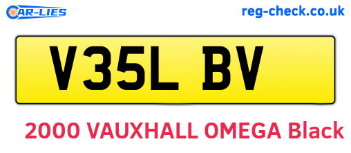 V35LBV are the vehicle registration plates.