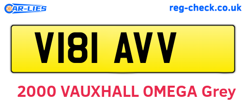 V181AVV are the vehicle registration plates.