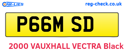 P66MSD are the vehicle registration plates.