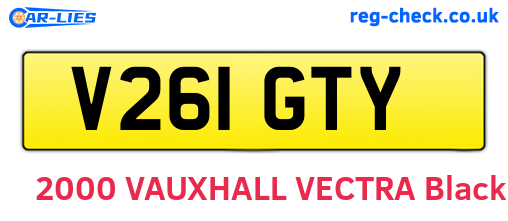 V261GTY are the vehicle registration plates.