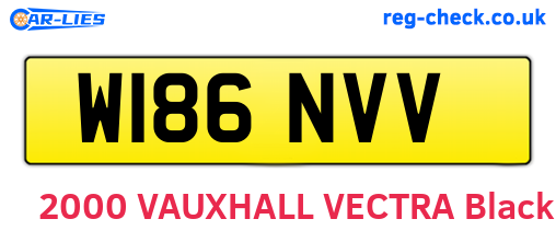 W186NVV are the vehicle registration plates.