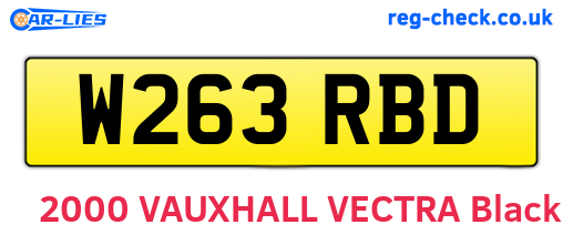 W263RBD are the vehicle registration plates.