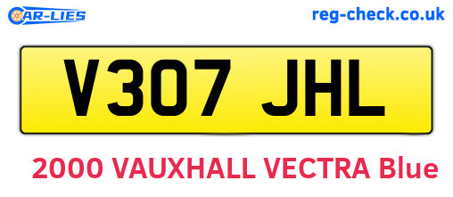 V307JHL are the vehicle registration plates.